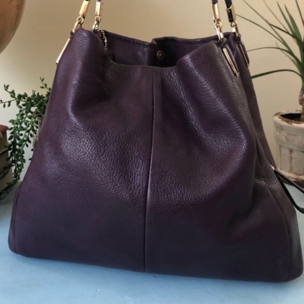COACH Madison Phoebe Pebbled Leather Shoulder Bag